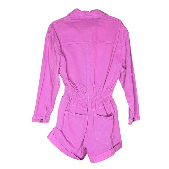 SALTWATER LUXE Jayde Utility Short Romper Ultra Violet Purple Women's Size XS - Picture 3 of 9